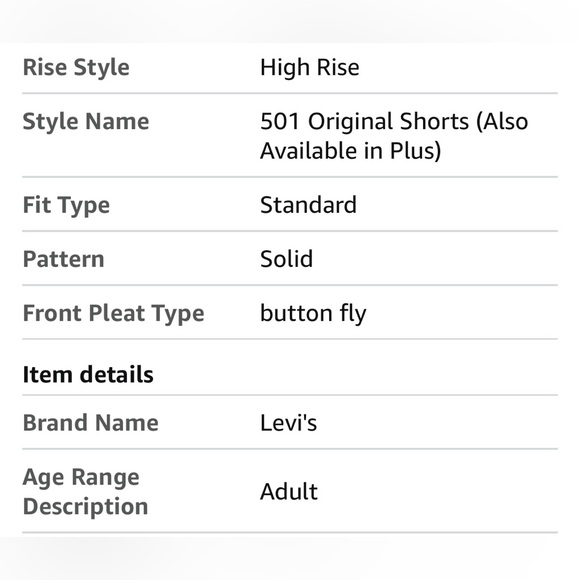 Levi’s Original 501 Denim Women's Shorts. Size 26. Color Fargo short. New w/ tag - Picture 8 of 13